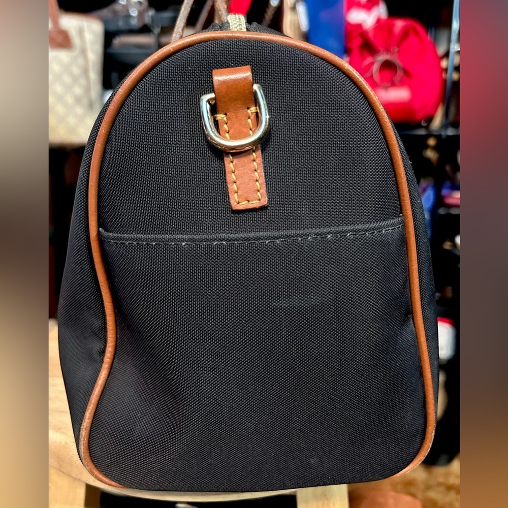 Dooney & Bourke All Weather Nylon & Leather Dome Satchel Bag w/ Crossbody Strap - Picture 5 of 13
